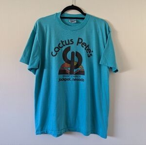 VTG Cactus Petes Players Club Casino Jackpot NV Single Stitch T-Shirt Adult XL